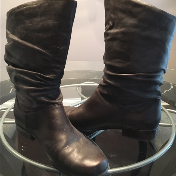 Chocolate Brown leather boots