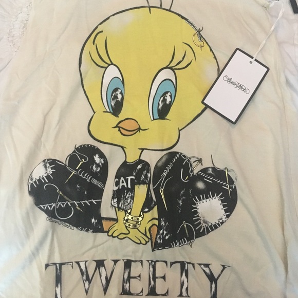 Lauren moshi tweety tank cream