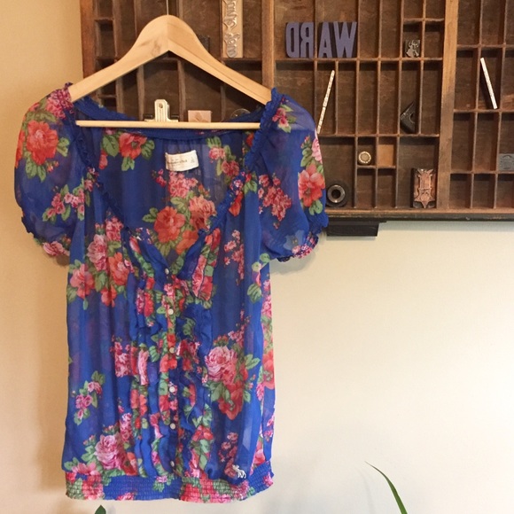 Abercrombie Sheer Floral Top