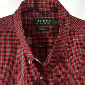 Ralph Lauren Red and Black button down shirt