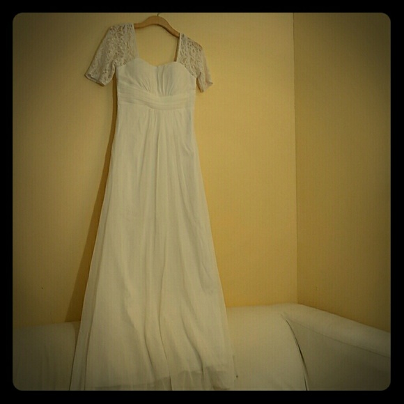 White Chiffon Maxi Dress