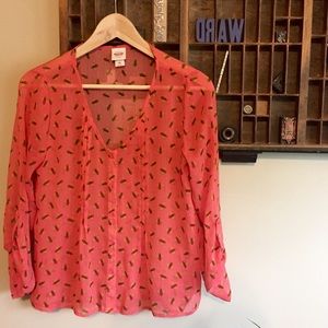 Sheer Honey Bee Mossimso Top