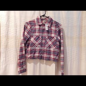 Flannel Crop Top - Brand -New !