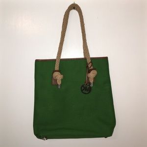 Green Michael Kors tote