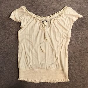 Cream Flowy Top