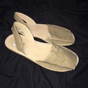 Burlap hippie sandals