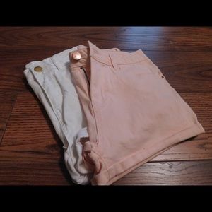 White & Pink Shorts