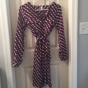 Long Sleeve Printed Dress