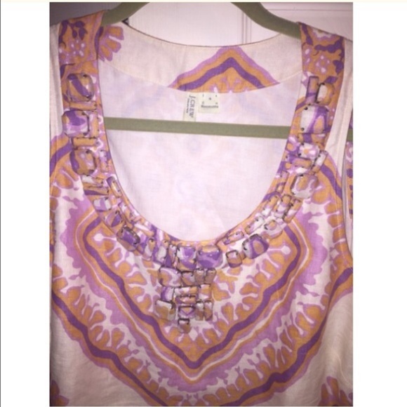 J Crew Mixed Pattern sleeveless Top Sz 4 - Picture 4 of 4