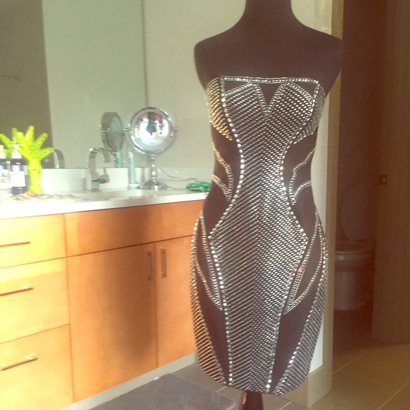 Glam strapless dress