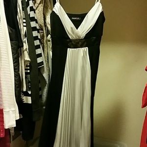 Formal black and silver dress.