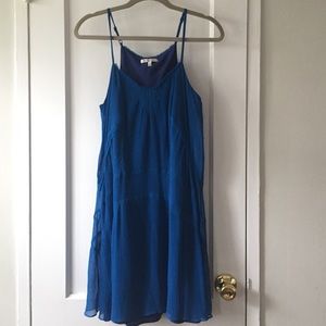 Madewell Broadway & Broome blue silk dress
