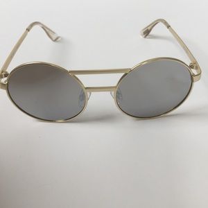 Le Specs Vertigo Gold Round Sunglasses