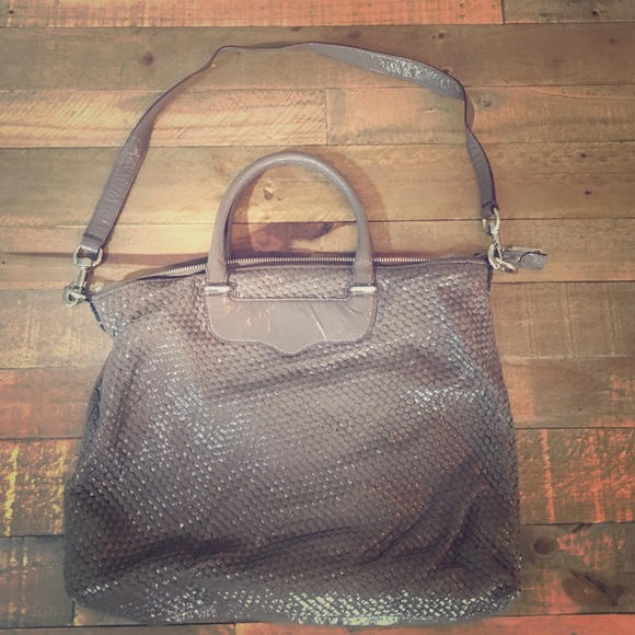 Rebecca Minkoff grey patent handbag