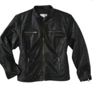 Faux Leather Moto Jacket