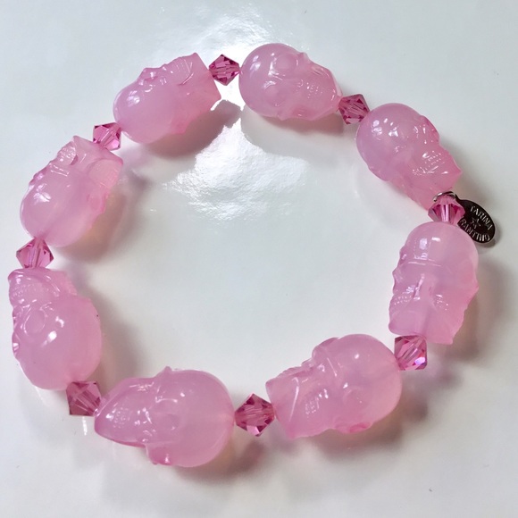 Tarina Tarantino Translucent Lucite Skull Bracelet