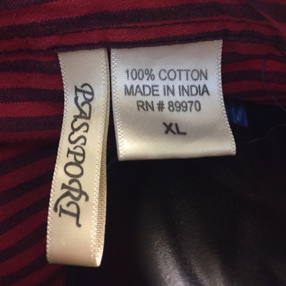 Red & Navy Flannel Plaid Shirt Top - Picture 4 of 4