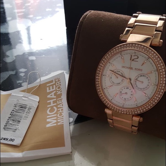 rose gold authentic michael kors watch