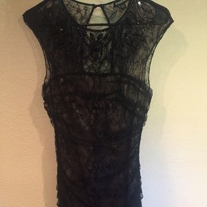Bebe lace/jeweled cocktail dress