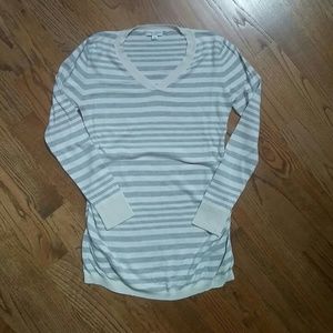 V-Necked Striped Liz Lange Maternity Sweater