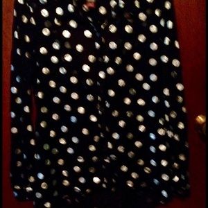 No Boundaries Sheer Black Blouse With Silver Dots