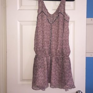 Elizabeth and James pink floral print silk dress