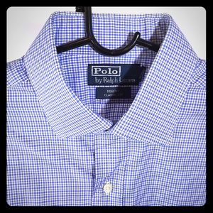 Ralph Lauren Classic Blue and white Button down
