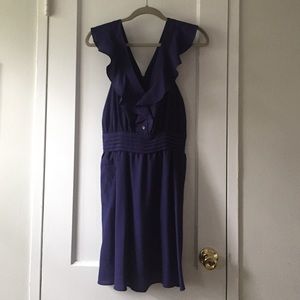 BCBGeneration Midnight Blue Ruffle Dress