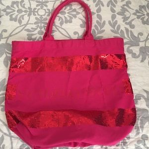 Victoria's Secret sequin tote bag