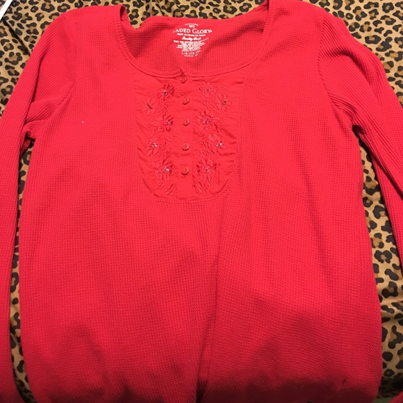 Red Long Sleeve Tee