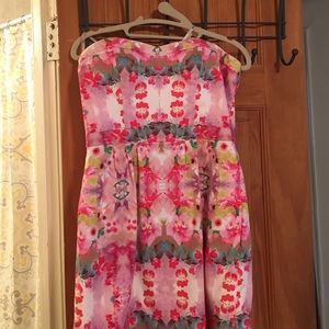 Ali Ro floral strapless sundress - size 6