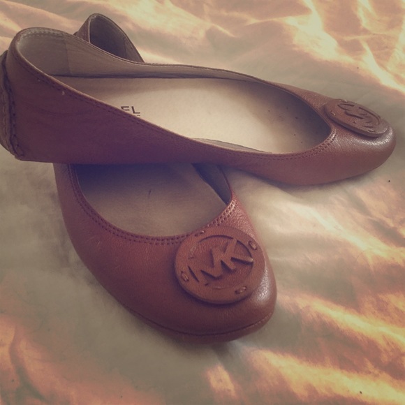 Michael Kors brown flats size 8.5 lightly worn