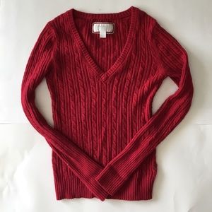 American Eagle red sweater