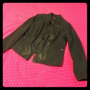 Torrid mixed Moto jacket wool/ faux leather