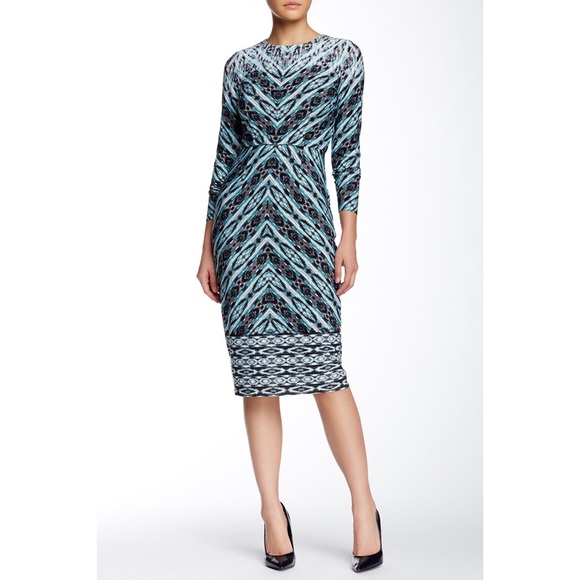 NBW- Maggy London midi print dress