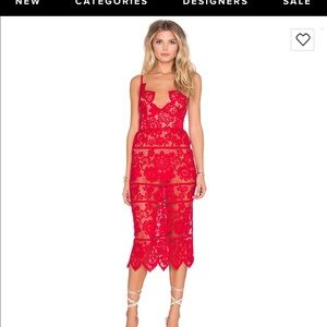 For Love and Lemons Red Gianni Lace Dress