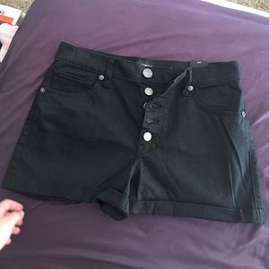 Black high waisted shorts