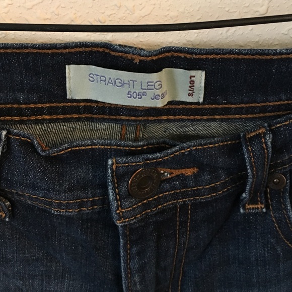 Levi's straight leg jeans.