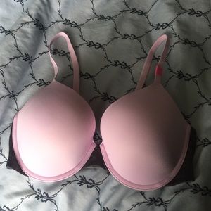 Pink & grey Pink Victoria's Secret PushUp Bra 36D