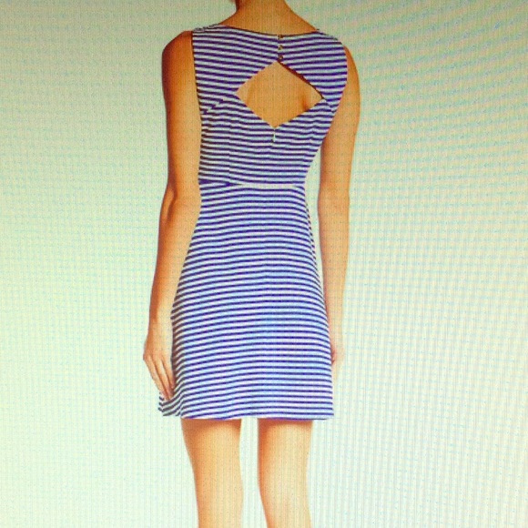 Blue and White Jessica Simpson Stripe Sheath Dress