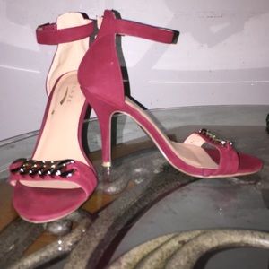 Open toe and tie heels