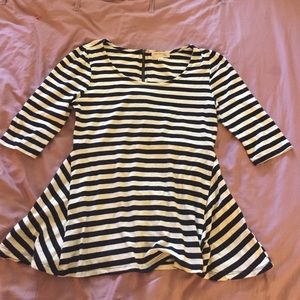 Monteau striped peplum top