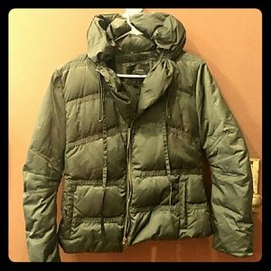 Tahari gold stitch winter coat