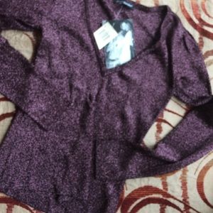 Betsy Johnson, pink/black sparkle sweater