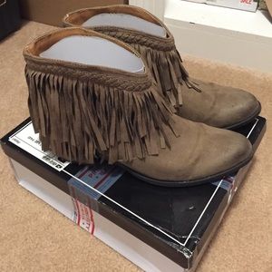 Fringe booties