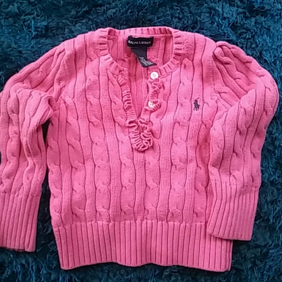 🌸Girls Pink polo sweater