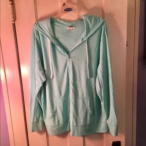 Turquoise thin hoodie