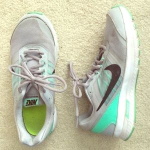 Teal and Gray Nike Airs - Size 8 W