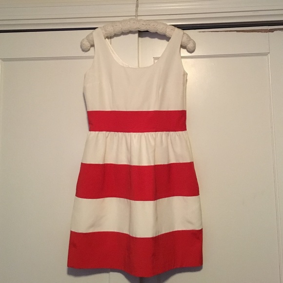 Adorable coral and white dress
