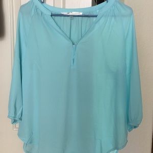 ⭐️SALE⭐️ NWOT Light Blue 3/4 Sleeve V-Neck Blouse